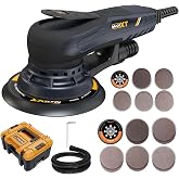 MAXXT Electric 5mm Random Orbital Sander with Tool Case, Variable Speed Palm Sander with Brushless Motor, 5&amp;6Inch Sanding Pads, Sanders for Woodworking, Primary Wood and Panel Processing