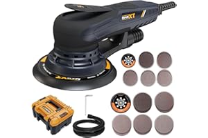 MAXXT Electric 5mm Random Orbital Sander with Tool Case, Variable Speed Palm Sander with Brushless Motor, 5&6Inch Sanding Pads, Sanders for Woodworking, Primary Wood and Panel Processing