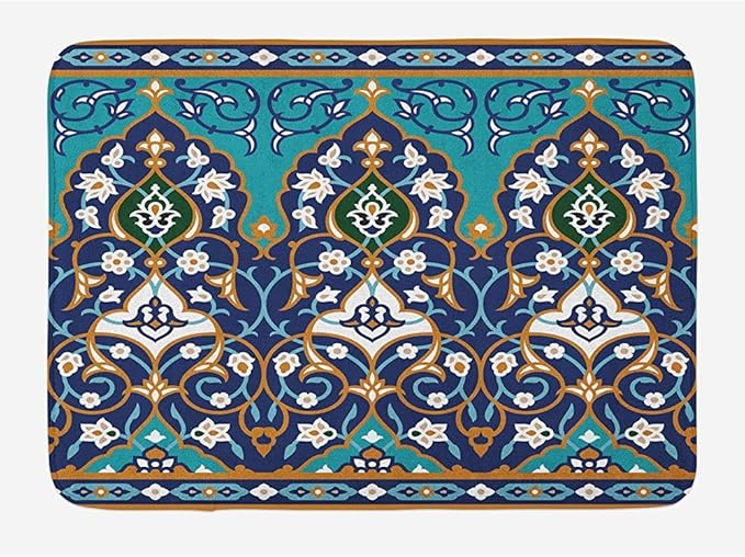 JHDF Alfombrilla de baño marroquí Otomana Arte folclórico Inspirado