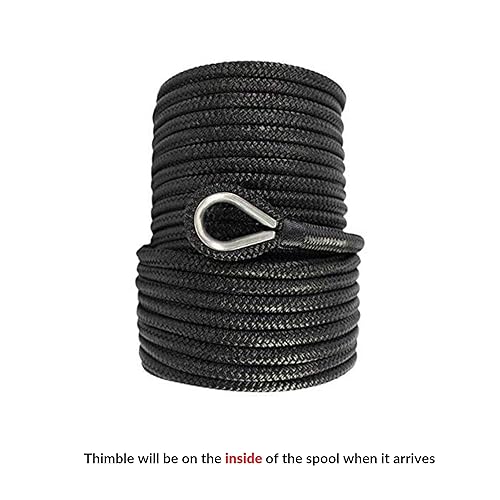 SGT KNOTS Nylon Anchor Rope w/Thimble Double Braid Nylon Anchor Line