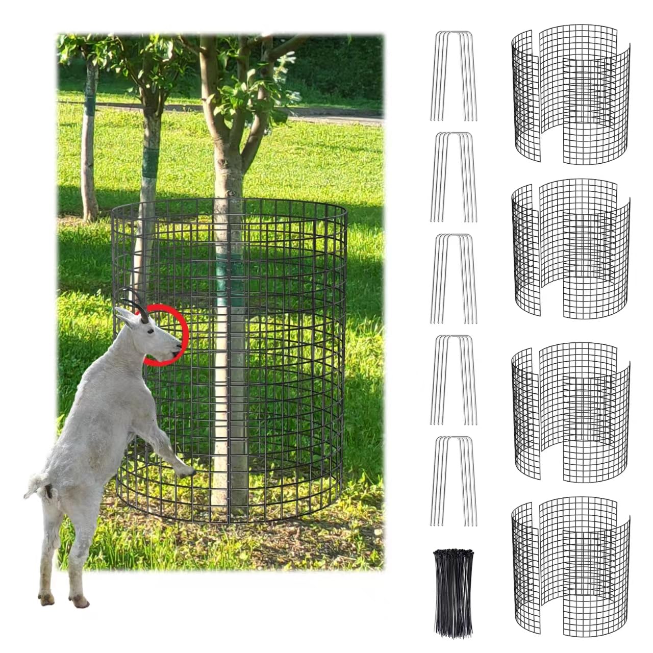 ERFEI 15Pcs Plant Protectors from Animals, 17.2''x13.8'' Metal Tree ...