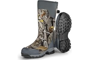 Kalkal Hunting Boots, Waterproof Anti-slip Rain Boots, Insulated Rubber Boots with 6mm Neoprene, for Hunting Working Farming (Size 6-14)