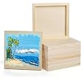 Yarlung 10 Pack Unfinished Wood Panels, 8 x 8 Inches Birch Wooden Cradled Painting Panel Canvas Boards for Watercolor, Arts a