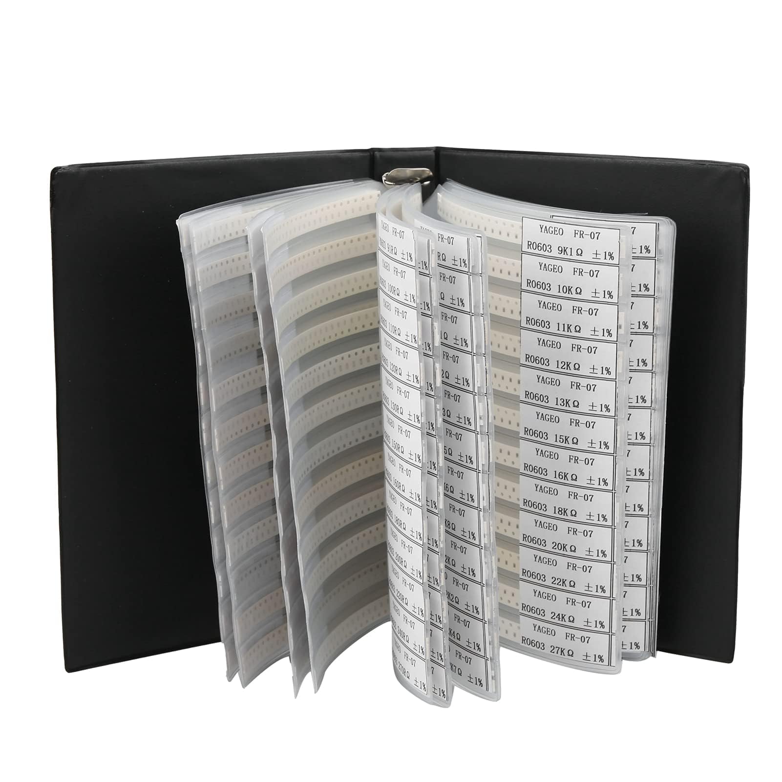 4250Pcs 170 Value 0603 SMD Resistor and Capacitor Sample Book SMD Resistor Sample Book Passive Components for Making Small Experiments