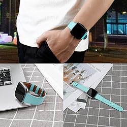 BOTNUW Leather Bands Compatible with Fit bit Versa