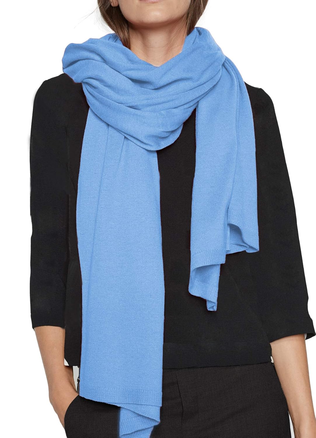 Womens Extra Large Solid Cashmere Pashmina Elegant Travel Scarf Wrap