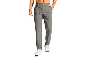 G GRADUAL Men's Golf Pants - 30"/32"/34" Slim Fit Stretch Lightweight Dress Pants for Men with Zipper Pockets Casual Work