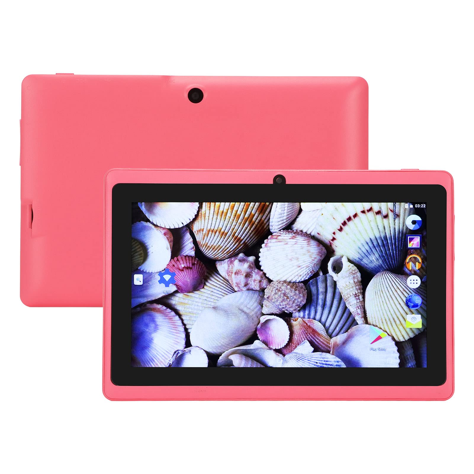ciciglow 7 Inch Kids Tablet, for Android 7.0 HD Display LCD Tablet 1GB RAM 8GB ROM Storage, 2.4G 5G Dual Band, Front 30W Rear 200W, Bluetooth Learning Tablet(Pink)