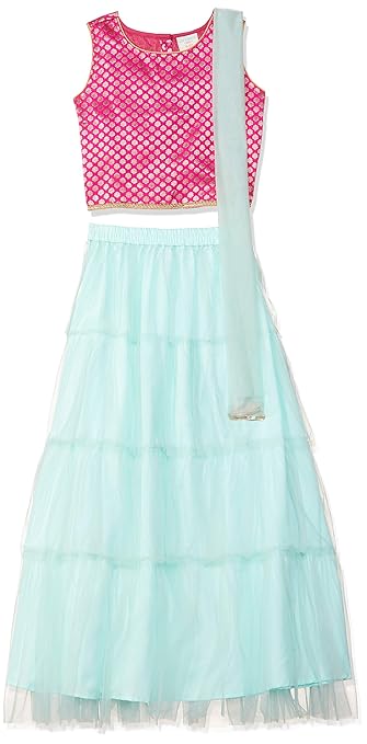 Girl's synthetic Lehenga Choli