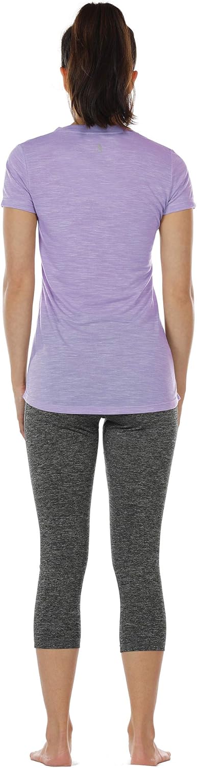 icyzone Workout Shirts for Women - Yoga Tops Gym Clothes Running Exercise Athletic T-Shirts for Women(Pack of 2) at  Women’s Clothing store