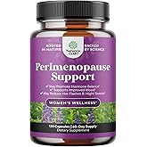 Complete Perimenopause Supplement for Women - Multibenefit Menopause Ease for Women with Maca Root Vitex Berry & Black Cohosh for Hot Flashes Night Sweats Hormone Balance and Mood Support - 120 Count
