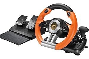 PXN PC Racing Wheel, V3 PRO 180 Degree Universal USB Car Sim Game Steering Wheel with Pedals for PC, Xbox One, Xbox Series S/X, PS3, PS4, Switch