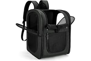 Apollo Walker Pet Carrier Backpack for 4-15lb Cats and Dogs, Puppies, Safety Features and Cushion Back Support for Travel, Hi