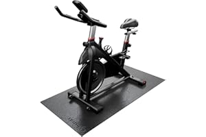 Cybstrax Treadmill Mat, Bike Trainer Mat for Stationary Spin Bike, 60" x 30" Non Slip Exercise Equipment Mat for Bike, Treadmill, Elliptical, Yoga - Workout Floor Protector for Carpet Or Hardwood