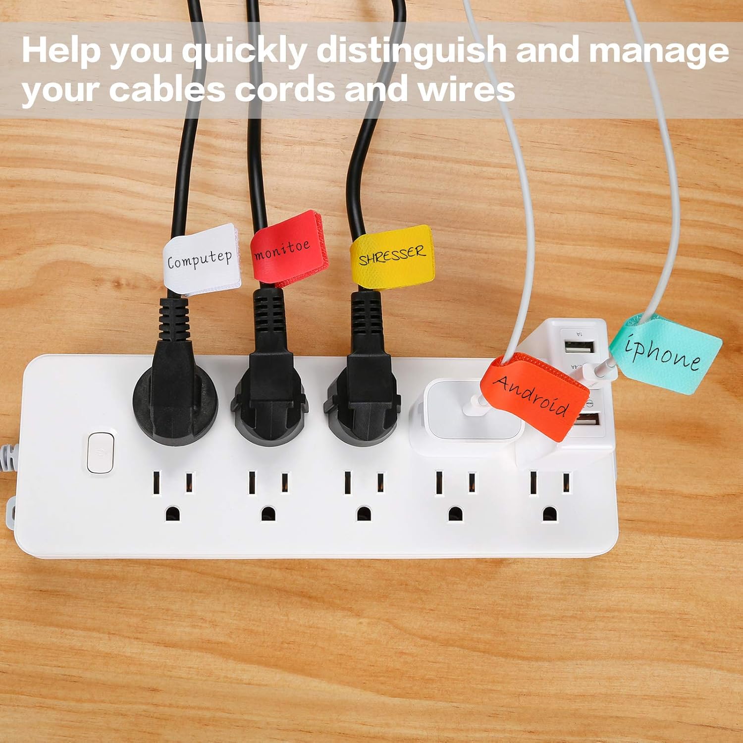 Epessa Cable Labels Cord Labels,Wire Labels,Cable Tags and Wire Tags for Cable Management and