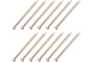 METALLIXITY Fence Deck Nails (53mmx2.5mm) 120Pcs, Carbon Steel Zinc Plated Spiral Shank Deck Nail - for House Repairing, Wall