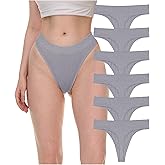 Sexy Basics Women's Active Sport Thongs | Cotton Hi Waist Underwear - Multi Packs