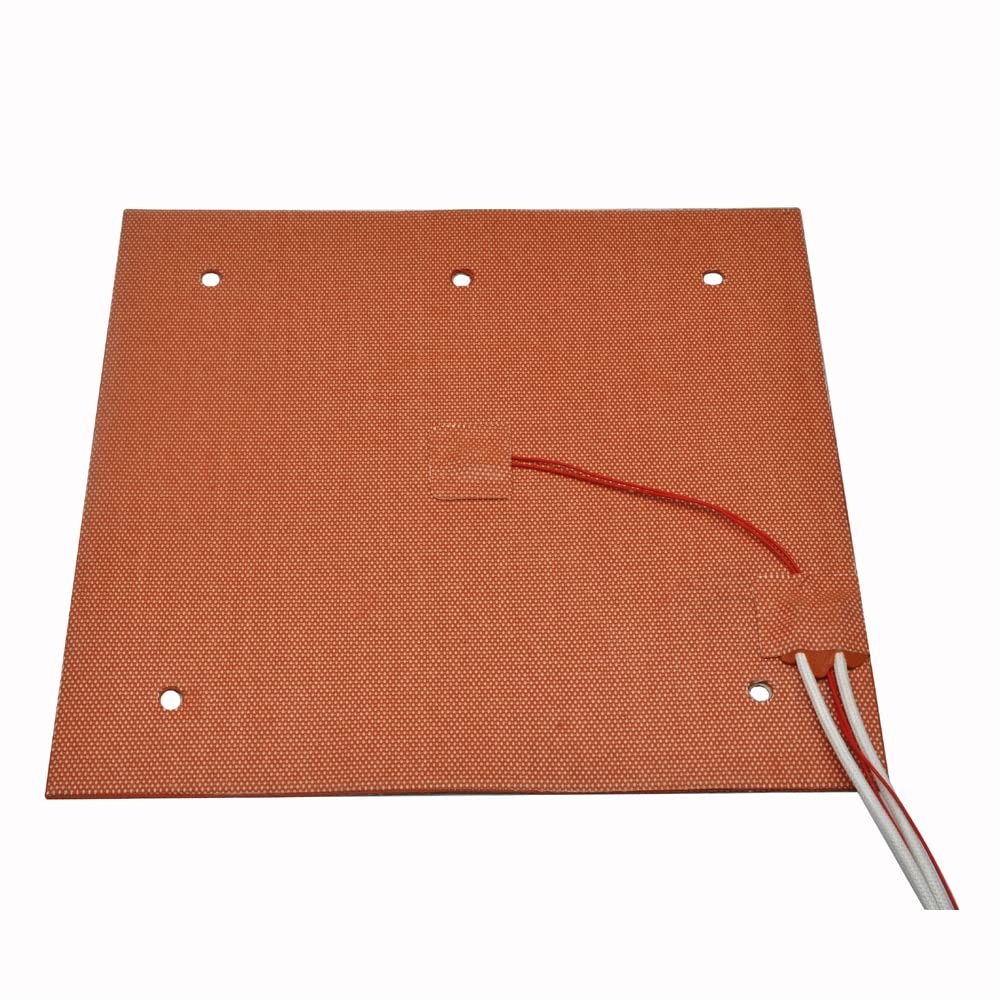 High Temperature 24V 235mm Ender 3 V2 Flexible Silicone Heater Hot Bed 5 Holes for Creality Ender 3 Pro 3S Ender 5 3D Printer with 4 Points Build Plate