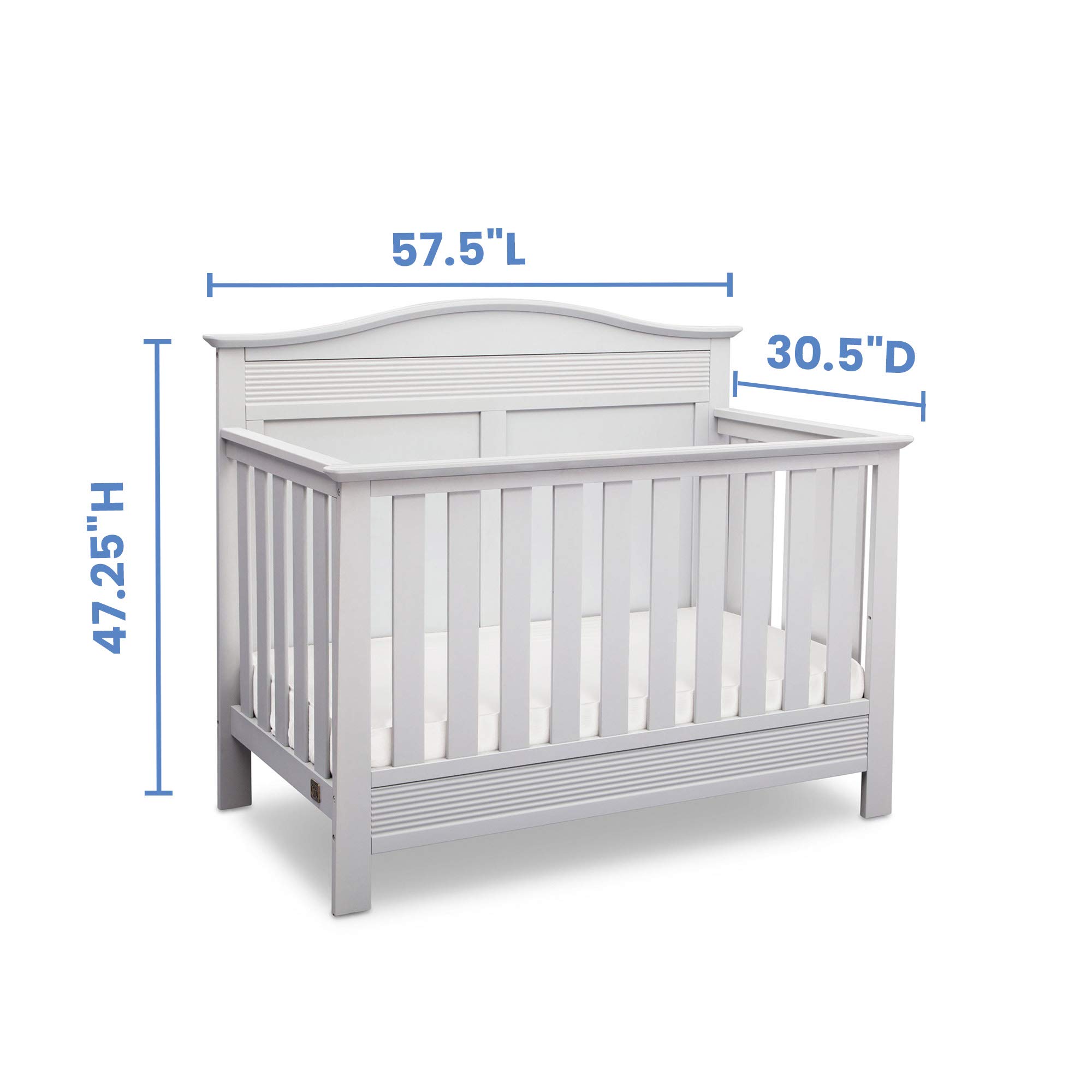 Serta Barrett In Convertible Baby Crib Bianca White - Main Image