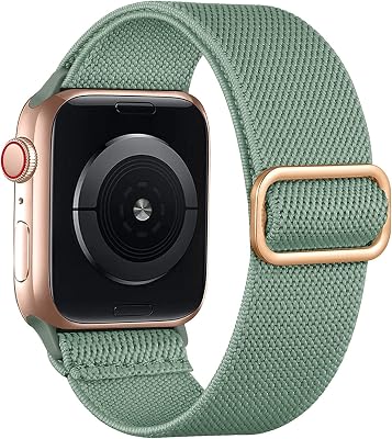 Lerobo Stretchy Nylon Band Compatible with Apple Watch 44mm SE 3 2 1 Series 11 10 9 8 Ultra 2 45mm 46mm 49mm 42mm Elastic Strap for iWatch Bands Ultra 3 Series 7 6 5 4 3 2 1 Adjustable Braided Strap