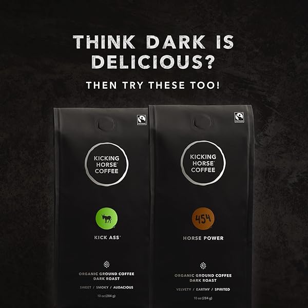 KICKING HORSE COFFEE, GRIZZLY CLAW, DARK ROAST, GROUND, 10 OZ – CERTIFIED ORGANIC, FAIRTRADE, KOSHER COFFEE