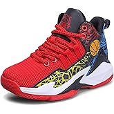Kids Basketball Shoes High-top Sports Shoes Boys Sneakers Durable Lace-up Non-Slip Running Shoes Secure for Little Kids Big Kids