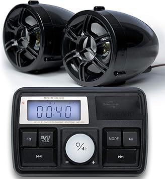 handlebar mounted stereo for motorcycles