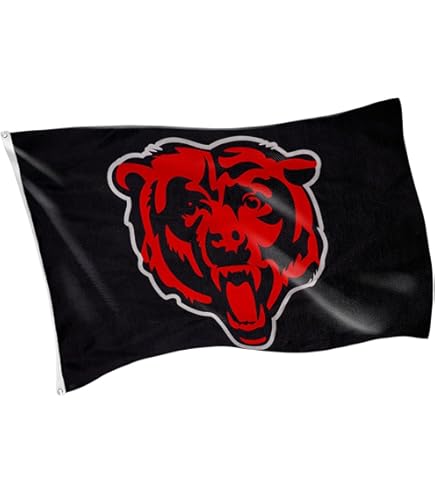 Set Banner Chicago Bears 30,5x76,2 Cm In Feltro | Con 6 Adesivi Da Parete E Puntine | Fan Memorabilia - 3