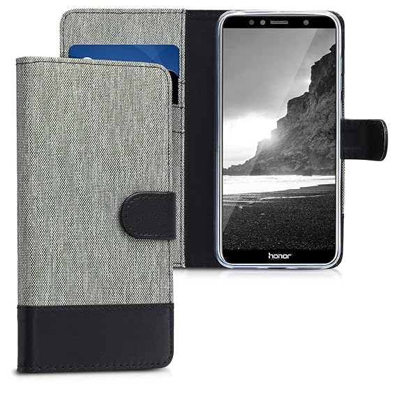 kwmobile Huawei Honor 7A Hülle - Kunstleder Wallet Case für Huawei Honor 7A mit Kartenfächern und Stand