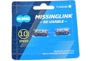 KMC Missing Link 7,8,9,10,11,12 Speed Silver/Gold (New Blue Packing) (10-Speed, 5.88mm, re-usable, Black)