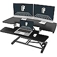 FLEXISPOT Standing Desk Converter 40in Sit to Stand up Desk Riser Height Adjustable Computer Workstation with Spacious 2-Tier Desktop Black