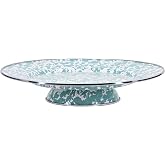 Golden Rabbit Enamelware Cake Plate, 12.5 inch, Sea Glass | 12.5 inch
