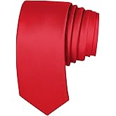 UETLRO Black Ties Solid Pure Color Formal 2.35" (6CM) Slim Neckties Skinny Ties For Men