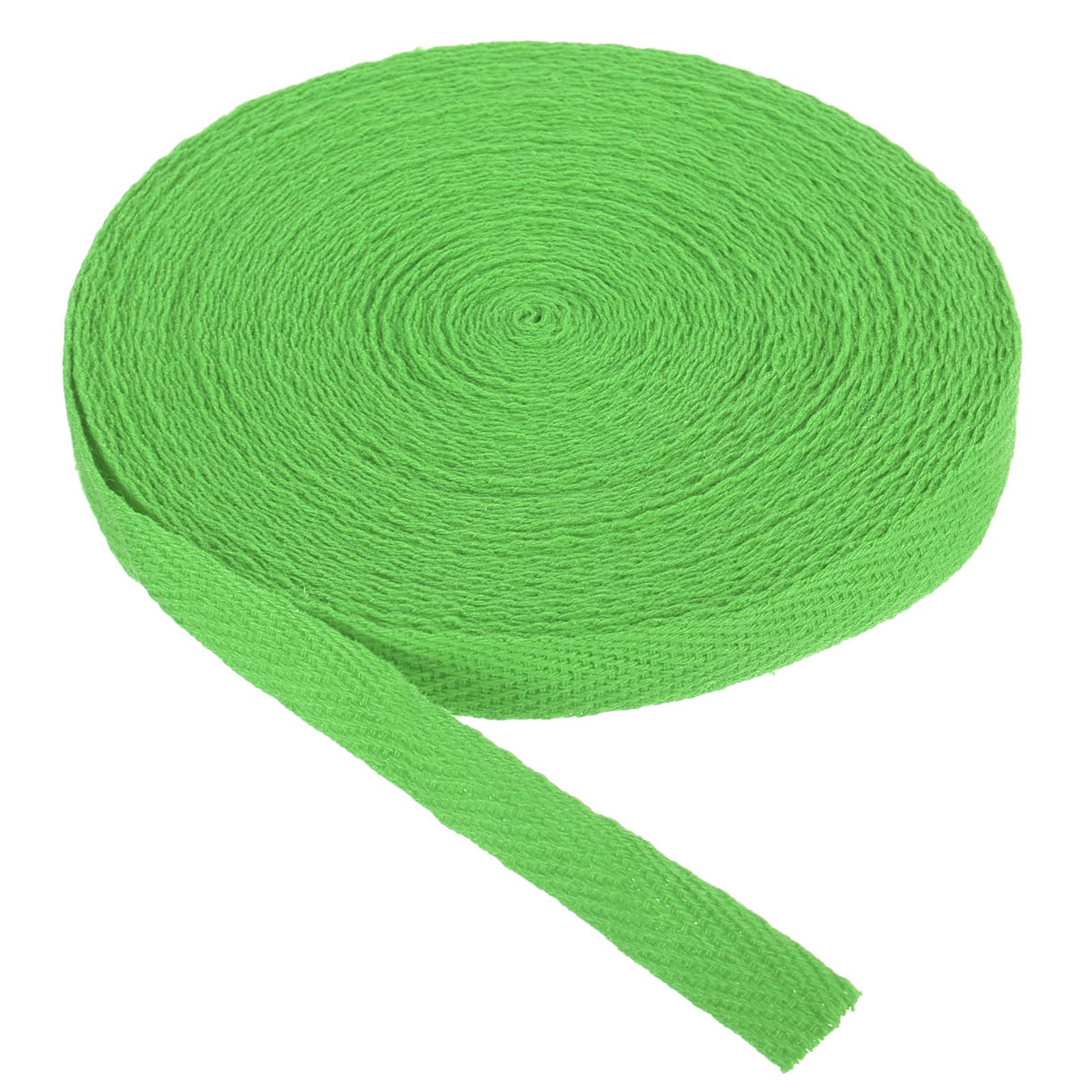 PATIKIL Cotton Twill Tape 10mm(3/8 Inch) 10 Yards Cotton Ribbon Bias Binding Tapes Herringbone Webbing Trim for Sewing Gift Wrapping Craft DIY Bamboo Green - 9m