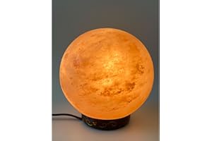 Himalayan Natural Pink Salt Lamp Crystal Globe/Sphere with Extra Pair of Bulbs, Night Light, Unique Gift Idea by Natureboost