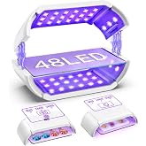 UV Light for Resin,48W 48 LEDs,Double-Sided,360&deg;Surround,Dual 365-405nm | Large sized,1/3/5/10 Timer, magnetic split,For Jewelry, Small-Medium Flat Projects, Thick Pours&mdash;For Beginners,DIYers &amp; Pros