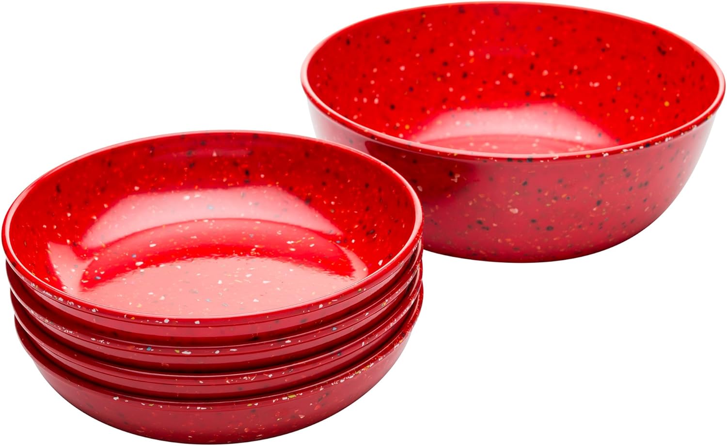 Zak! Designs Confetti Pasta Serving and Individual Bowls (5Piece Set