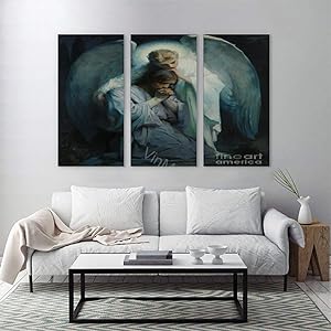 VinMea Wooden Frame Art Prints of Oil Paintings Agony-in-The-Garden-Frans-Schwartz Frame Pictures Painting Framed Ready to Hang(12''x16'')