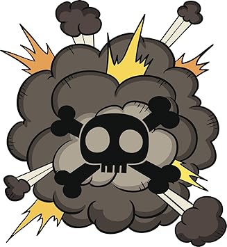 Amazon Com Silly Explosive Tnt Bomb Cartoon Vinyl Decal Sticker 4 Tall 2 Automotive
