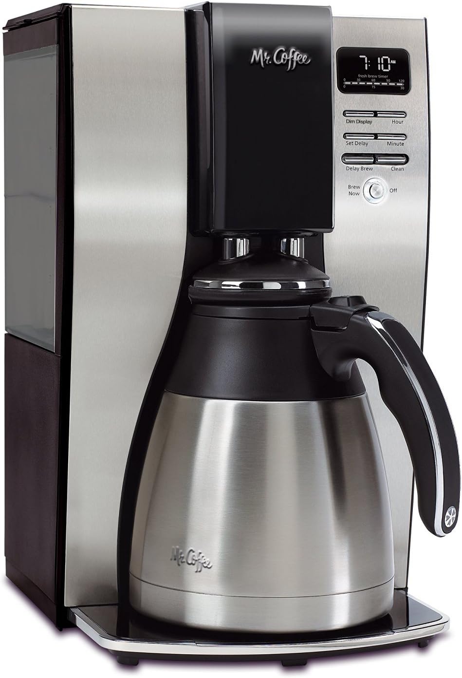 Mr. Coffee BVMCPSTX91 Optimal Brew 10-Cup Thermal Programmable Coffeemaker, Black/Brushed Silver