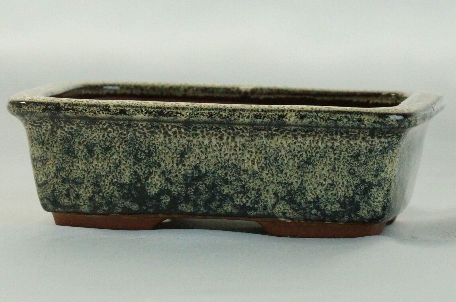 Bonsai Pot Tokoname Ware Namako Rectangle Edge w12.5cm by Eimei/Yozan Kiln