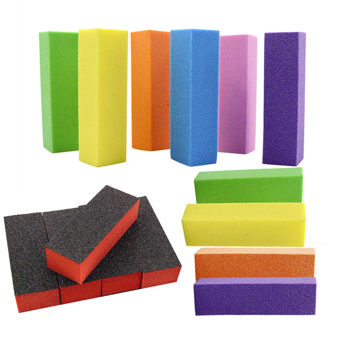 Thenxin 15pcs Nail Sanding Blocks Nail Buffing 4 Way