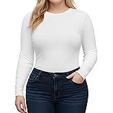 LunaSerah Women's Plus Size Crew Neck Long Sleeve Tops Basic Tee T Shirt Fall Winter Tshirt Layering Top 2025
