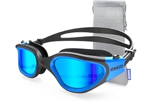 OMID Swim Goggles, P2 Polarized Swimming Goggles for Men Anti-fog Goggles Swimming for Adult Women