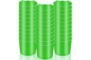 MdakeGo 30 Pcs Chicken Coop Feeder Water Cup,8 oz Cage Cups Chicken Feeder Waterer, Cage Cups Birds Hanging Feeders, Chicken Feeder Water Bowl for Parakeet Poultry Pigeon Bunny Wire Cage(Green)