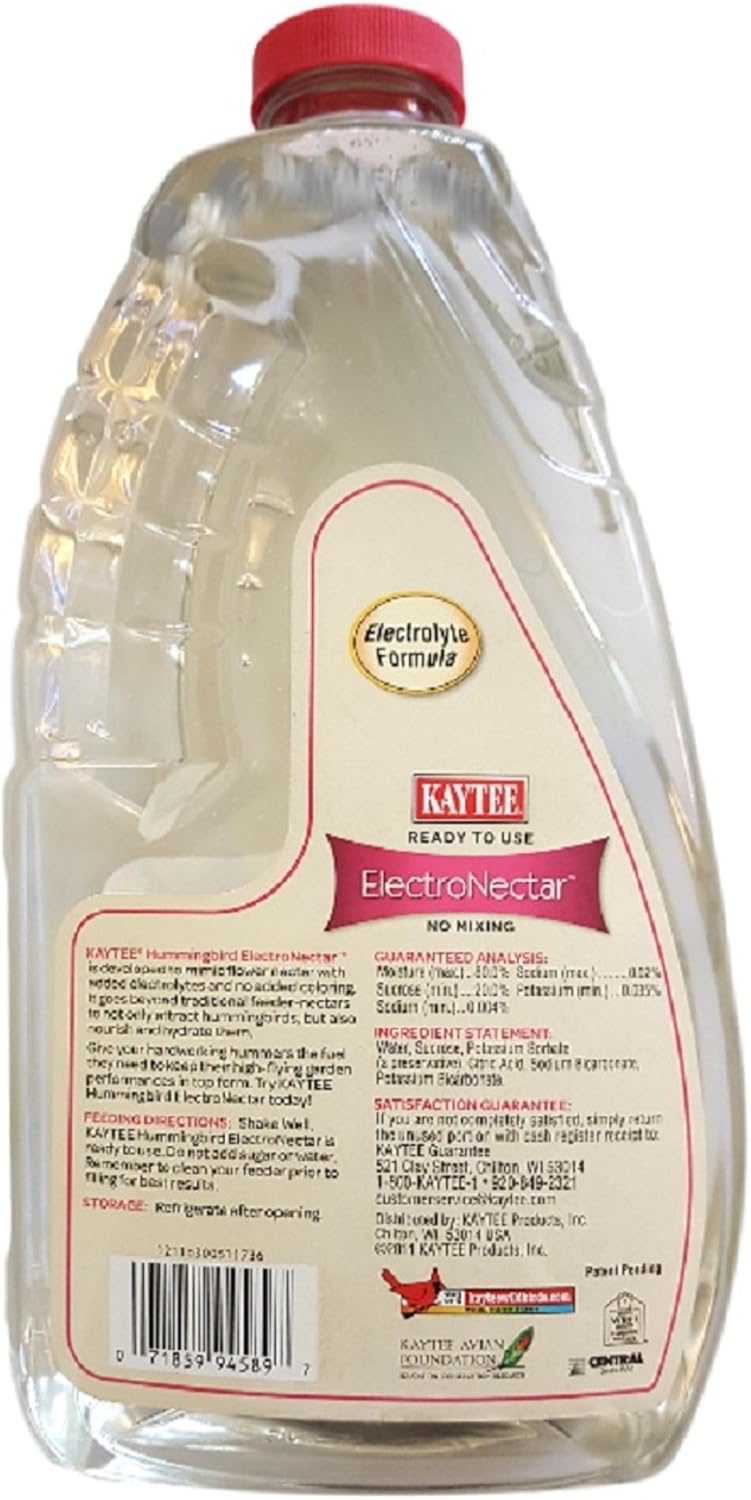 Kaytee 100506148 Ready to Use Hummingbird ElectroNectar, 64 Ounces, Clear: Pet Supplies