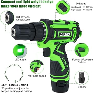 AILUKI  Power Drill Drivers product image 3