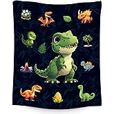 KNOWPHST Dinosaur Blanket for Kids - Blankets Gifts for Boys - 40x50 Inches Cozy Lightweight Throw for Sofa Bedroom Decor