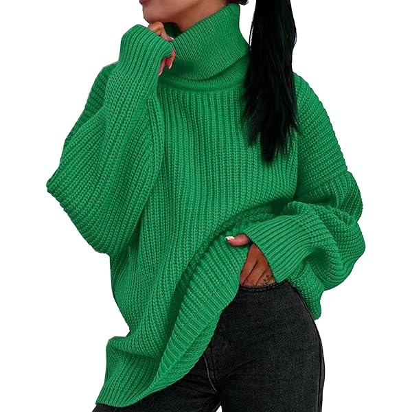 HAVERSACK / 5G TURTLENECK SWEATER/1/コットン/GRN/無地/432320 Sastianaen Women's Cropped Turtleneck Sweater Long Sleeve Solid