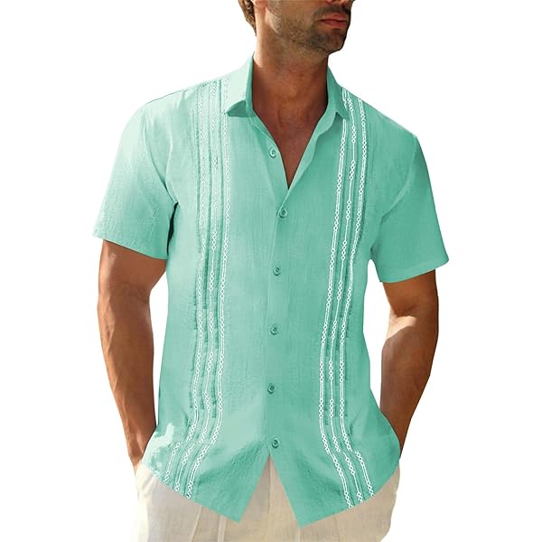 Amazon.com: G-Style USA Men's Short Sleeve Cuban Guayabera